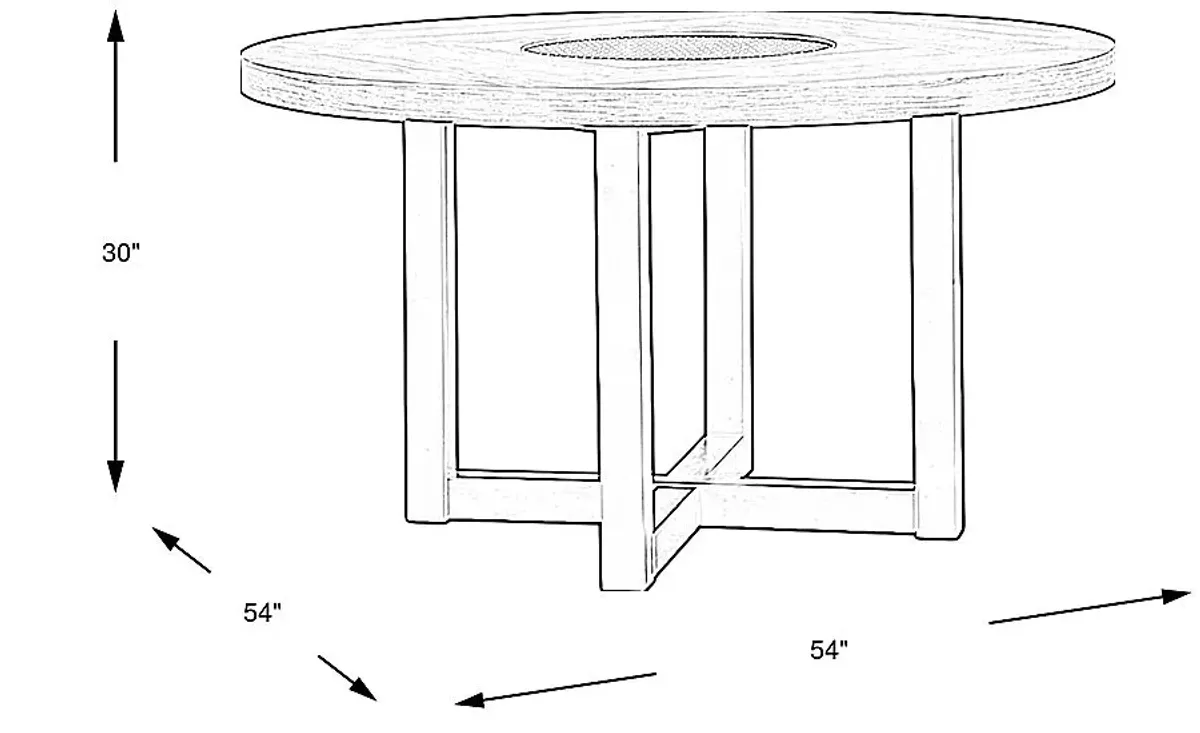 Hunter Springs Black Round Dining Table