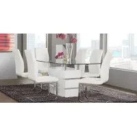 Tria White 7 Pc Rectangle Dining Room