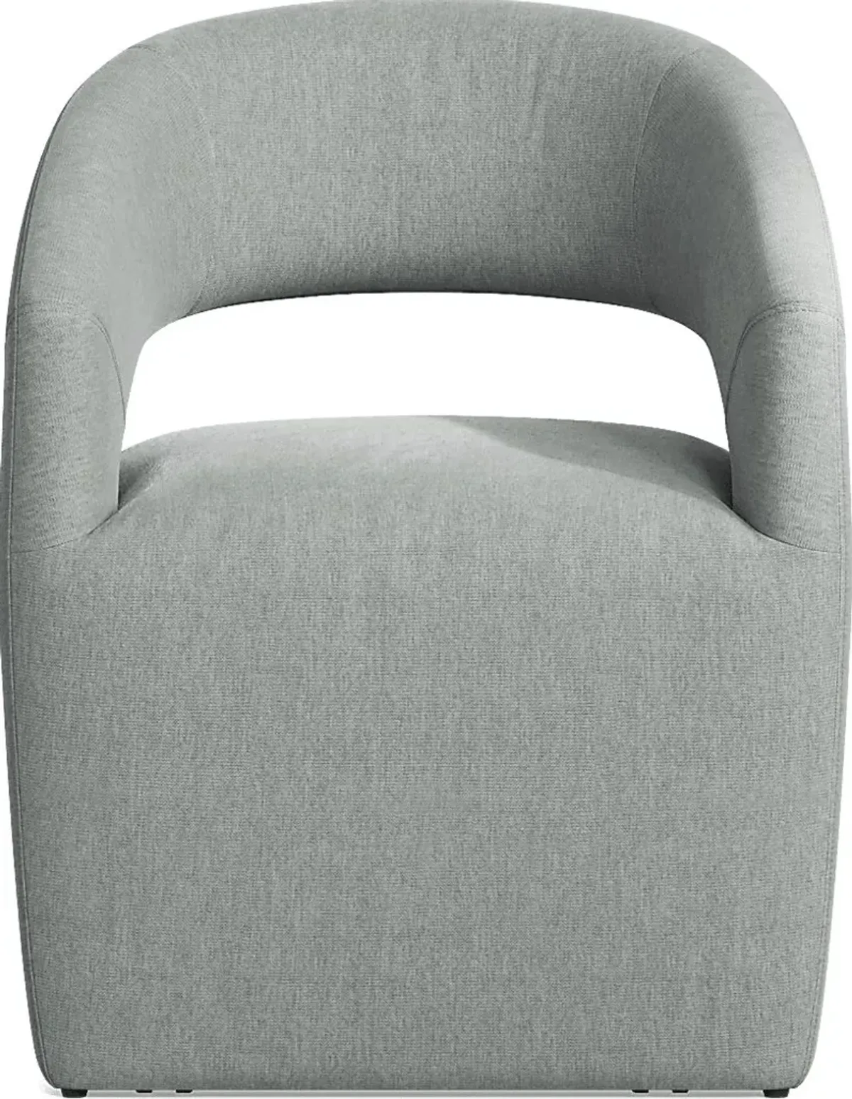 Kendall Black 5 Pc 48" Round Dining Room with Gray Cascade Park Arm Chairs