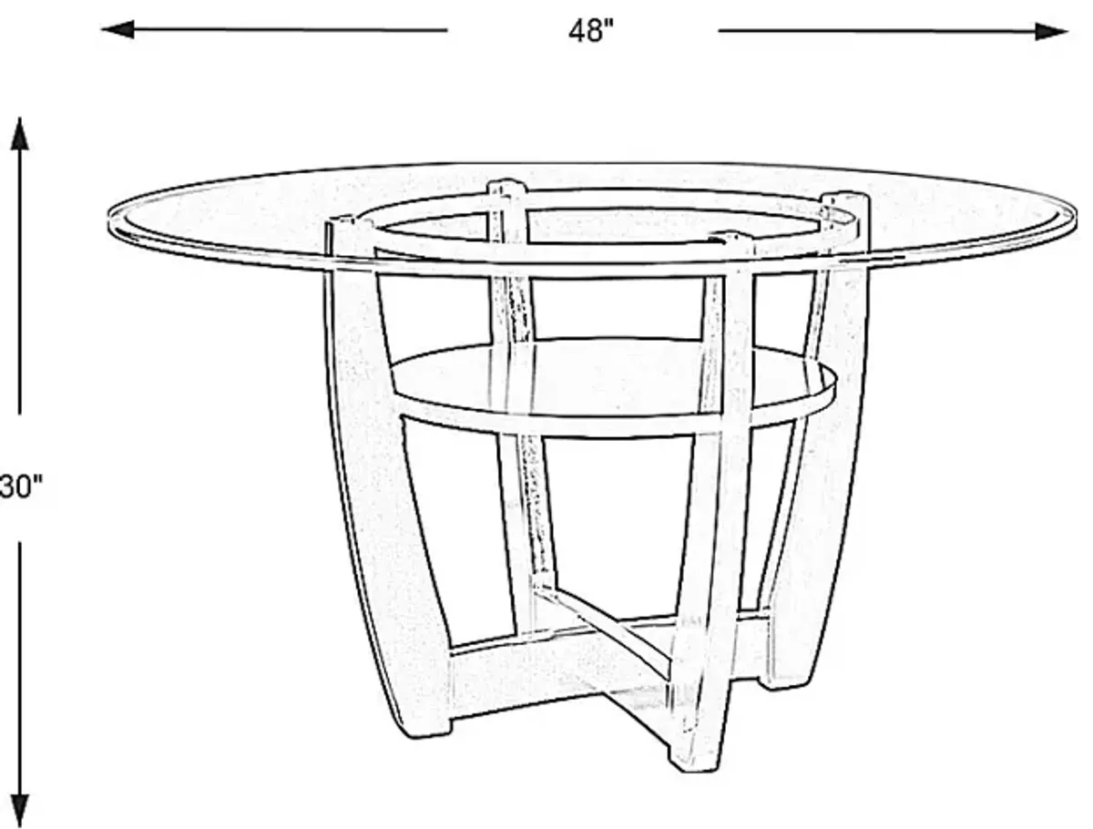 Ciara Espresso 48 in. Round Dining Table