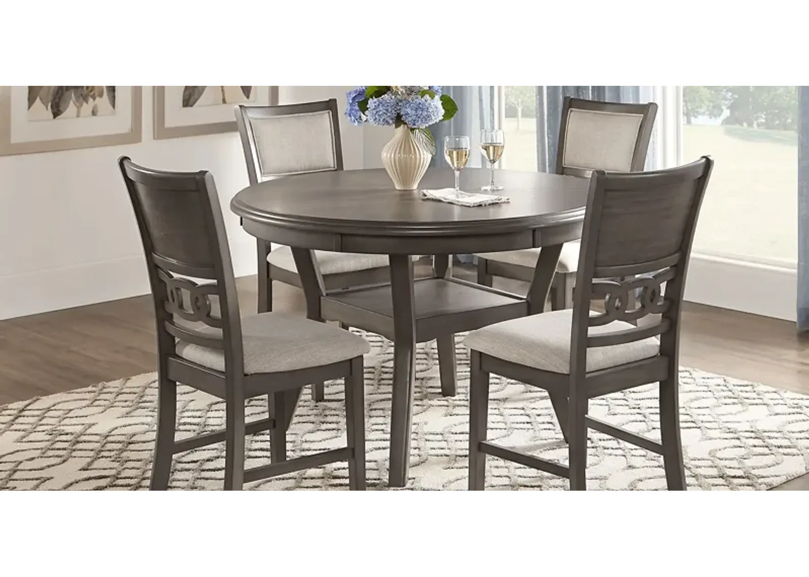 Brookgate Gray 5 Pc Round Dining Set