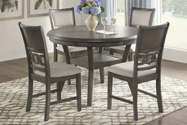 Brookgate Gray 5 Pc Round Dining Set