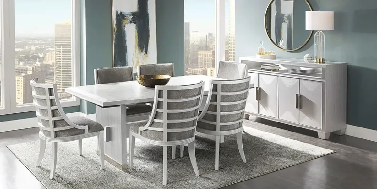 Taylor Trace White Rectangle Dining Table