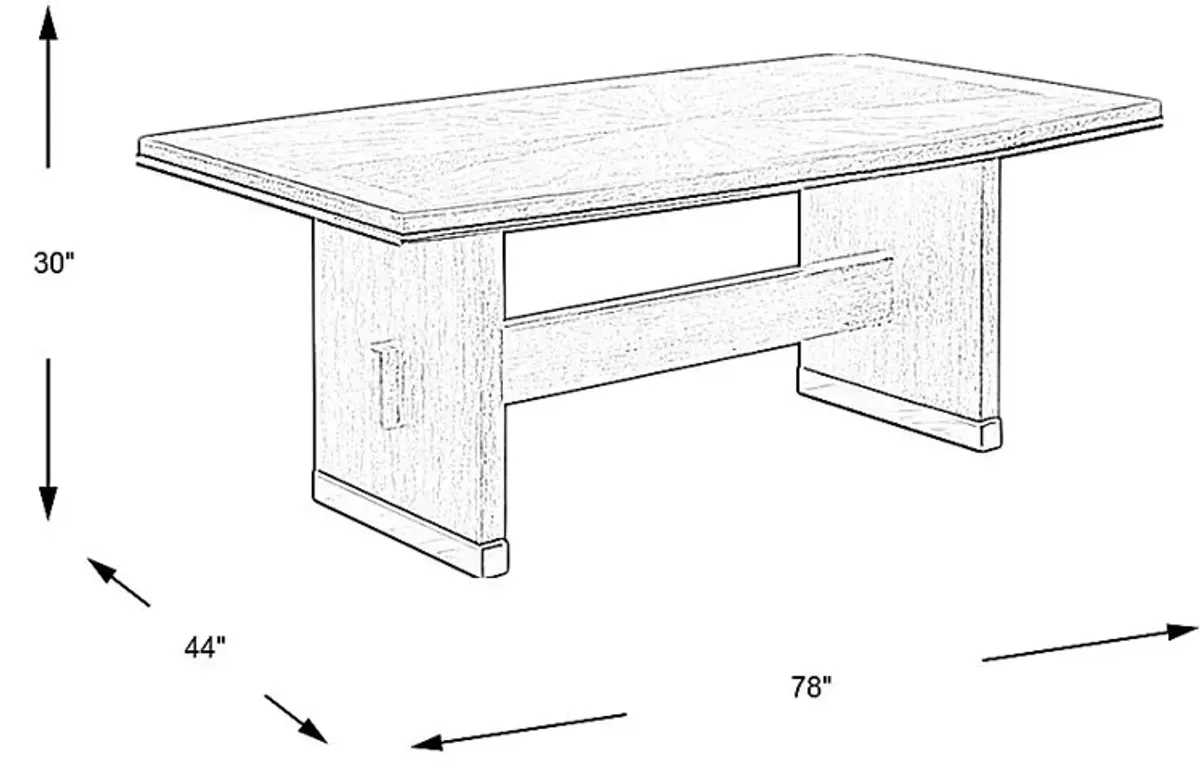 Taylor Trace White Rectangle Dining Table