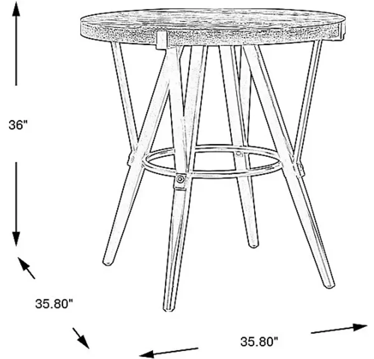 Hitchens Gray Gathering Table