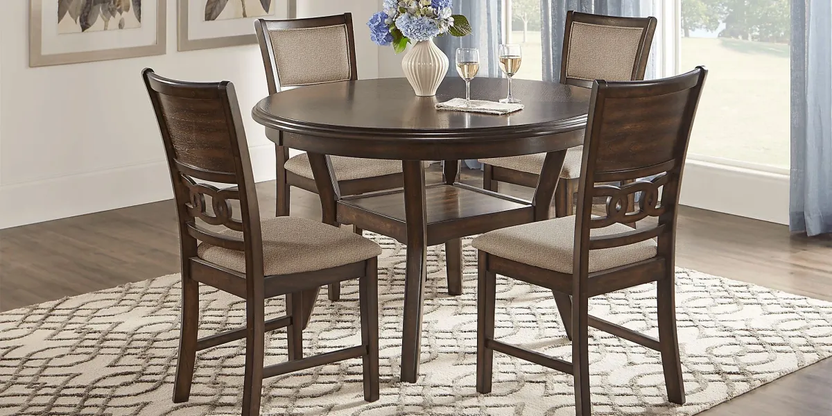 Brookgate Brown Cherry 5 Pc Round Dining Set