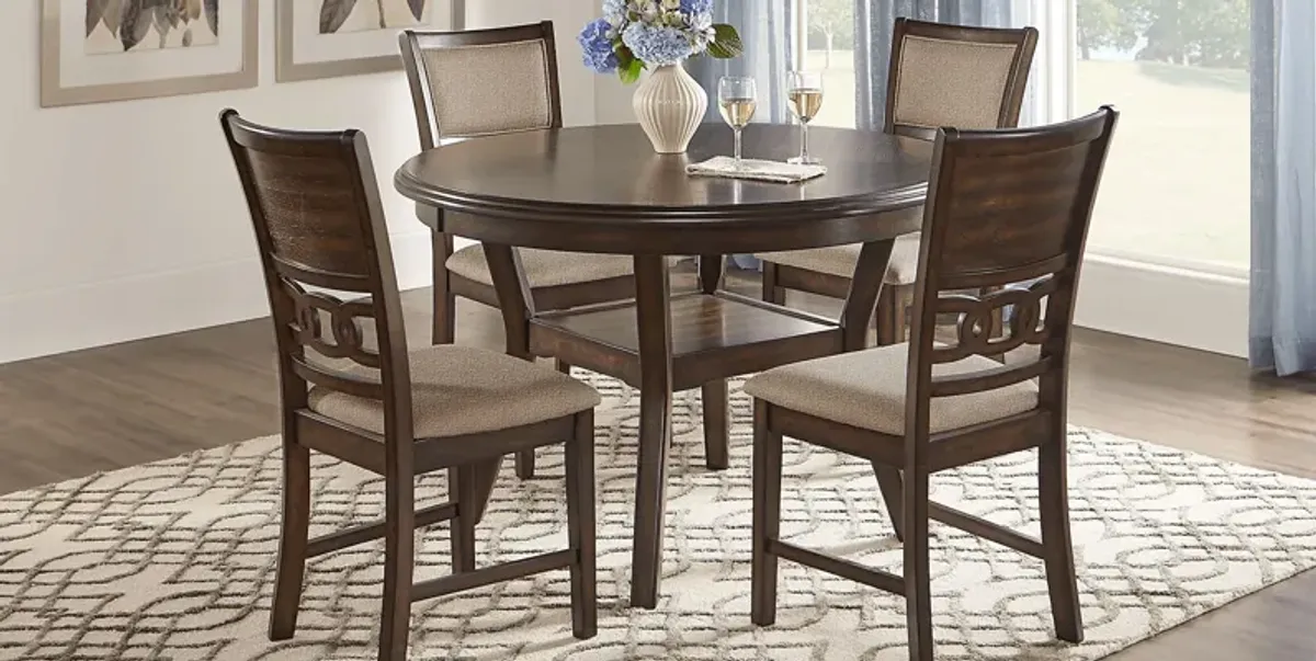 Brookgate Brown Cherry 5 Pc Round Dining Set