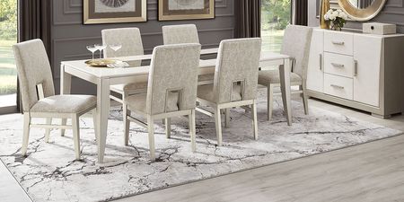 Crown Point 5 Pc Champagne Dining Room with Upholstered Side Chairs