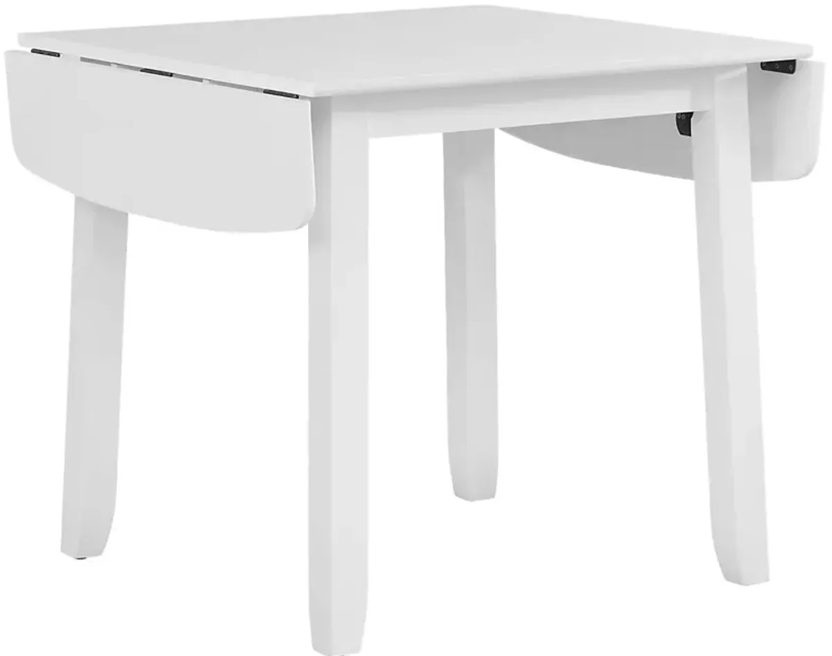 Concord White Drop Leaf Dining Table