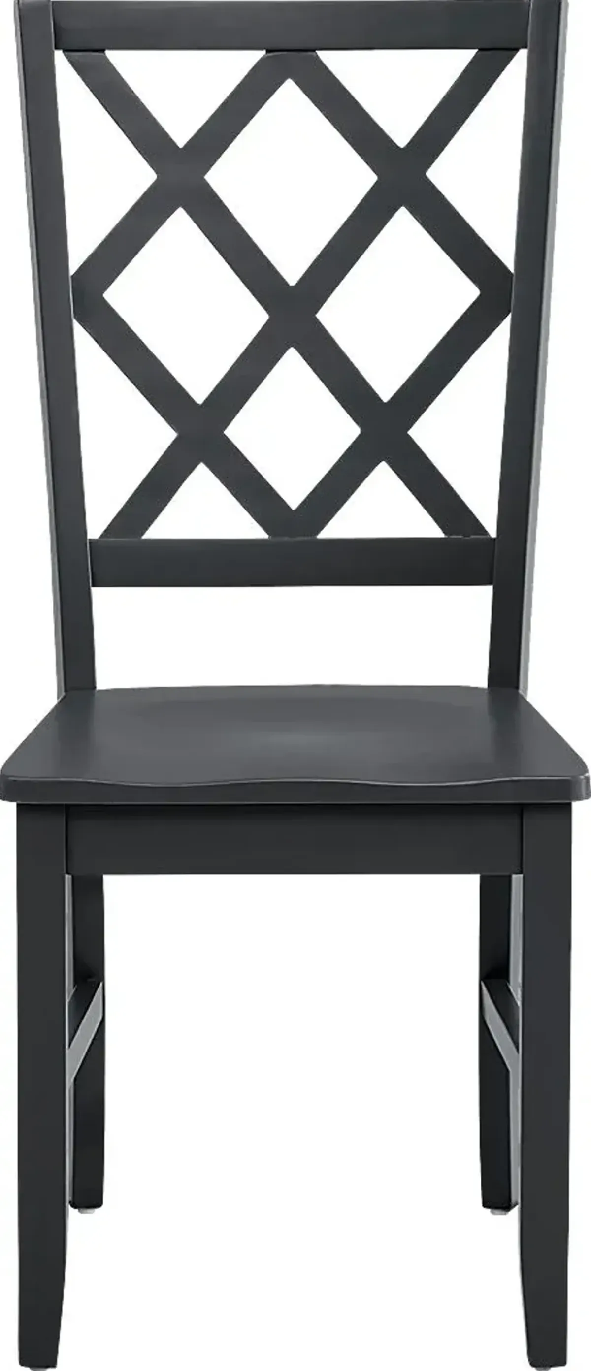Concord White 5 Pc Drop Leaf Dining Room with Black Diamond Back Chairs