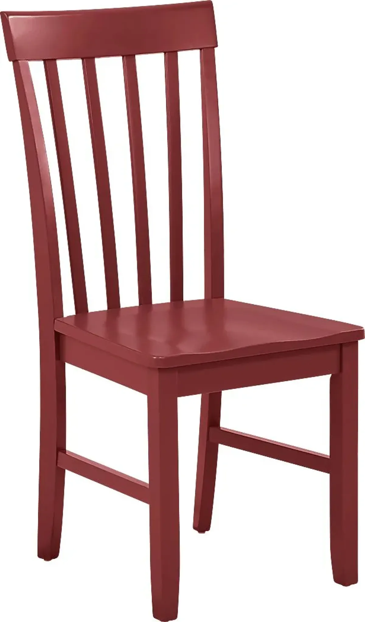Concord White 5 Pc Drop Leaf Dining Room with Red Slat Back Chairs
