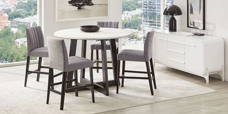 Jarvis White 2 Pc Counter Height Dining Table