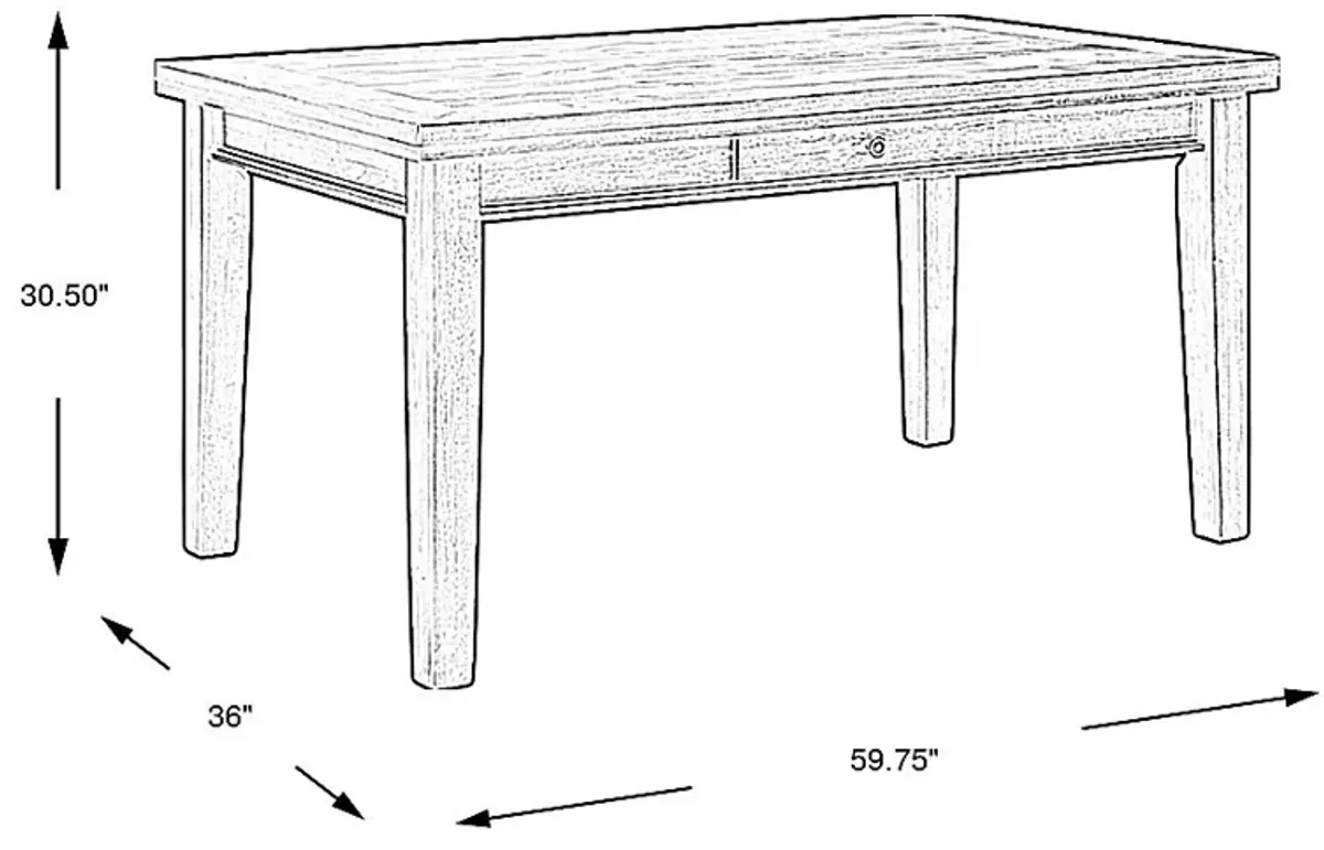 Riverview Brown Cherry Dining Table