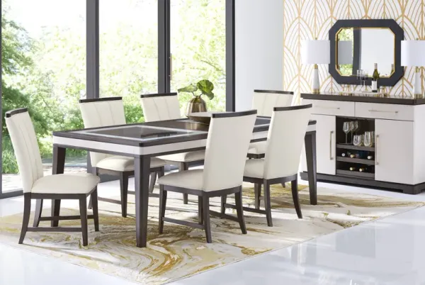 Elko Falls Espresso 5 Pc Dining Room with Upholstered Chairs