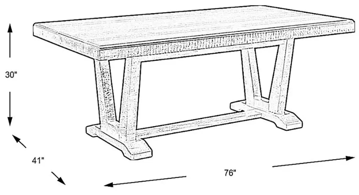 Hill Creek Black Rectangle Dining Table