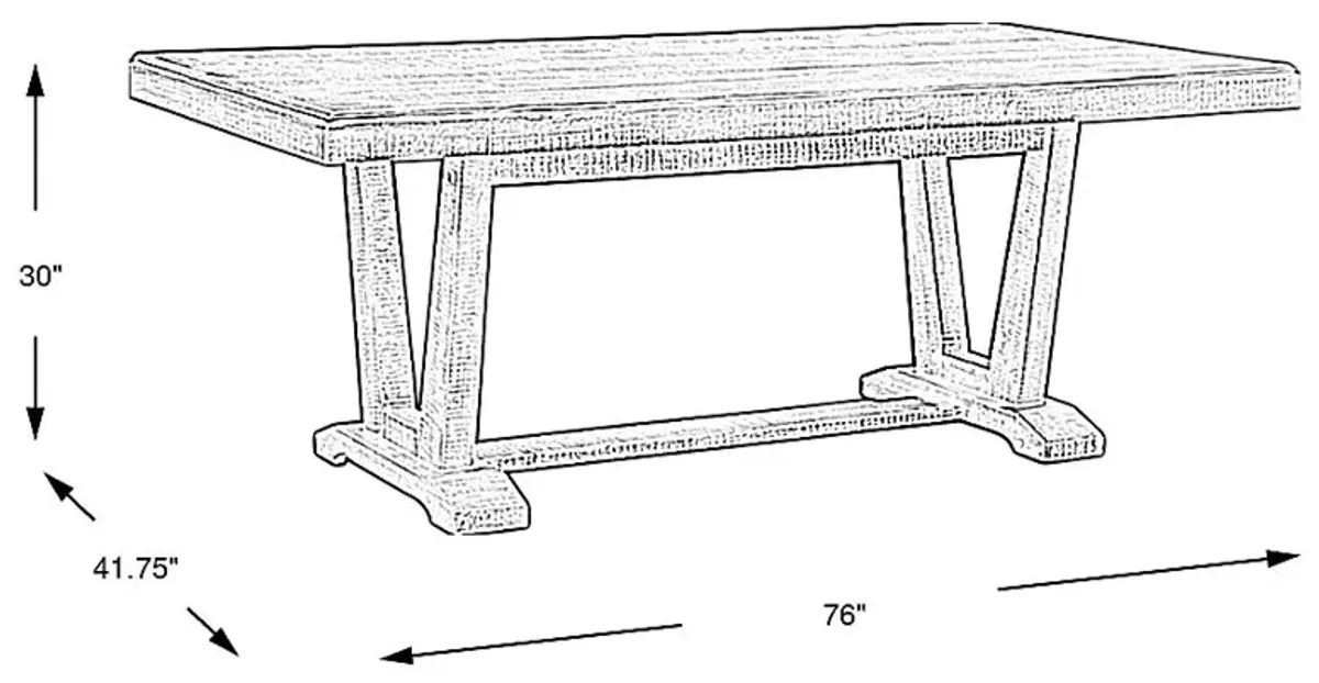 Hill Creek Natural Rectangle Dining Table