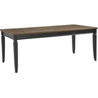Country Lane Black Rectangle Dining Table