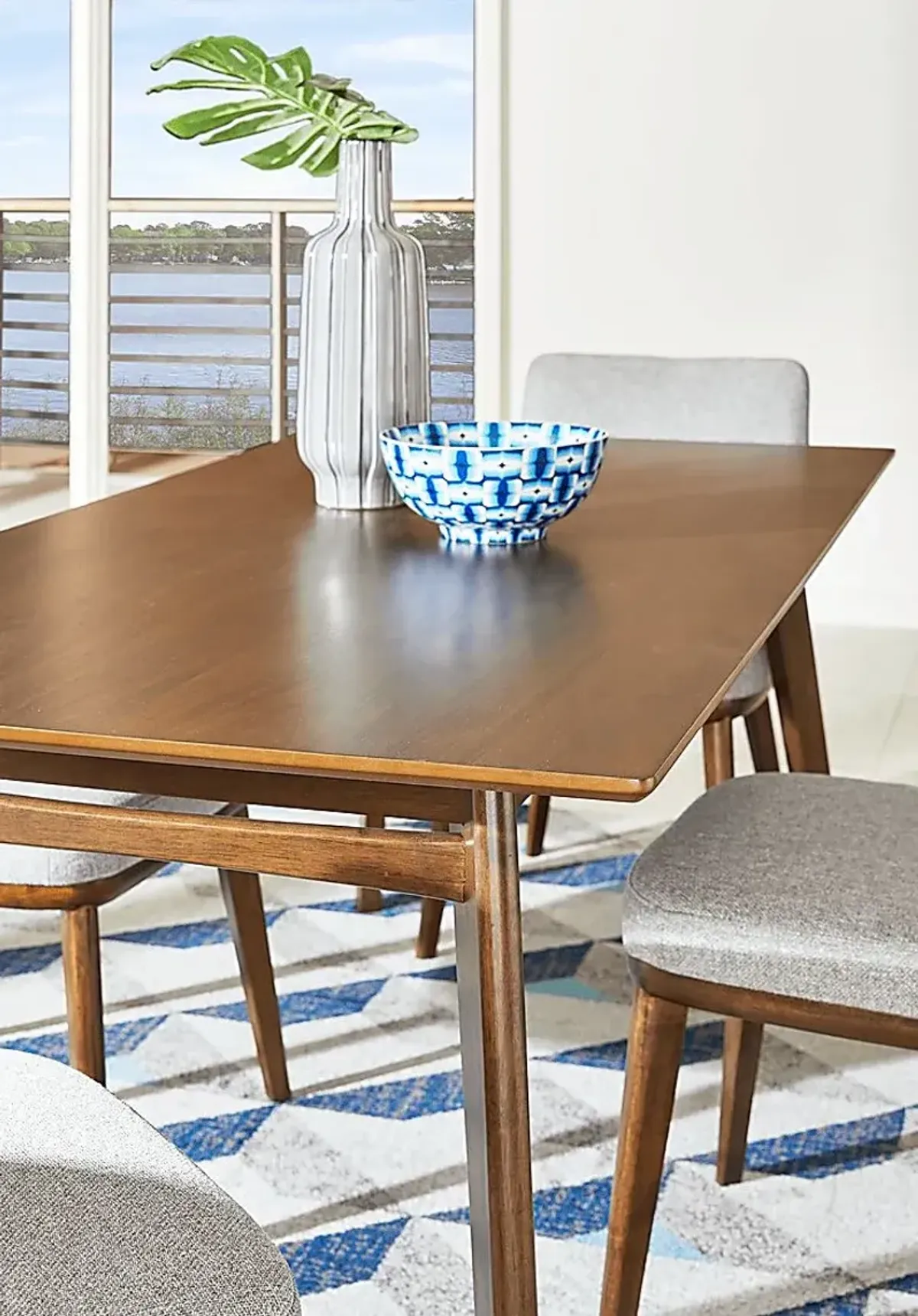 Genaro Brown Rectangle Dining Table