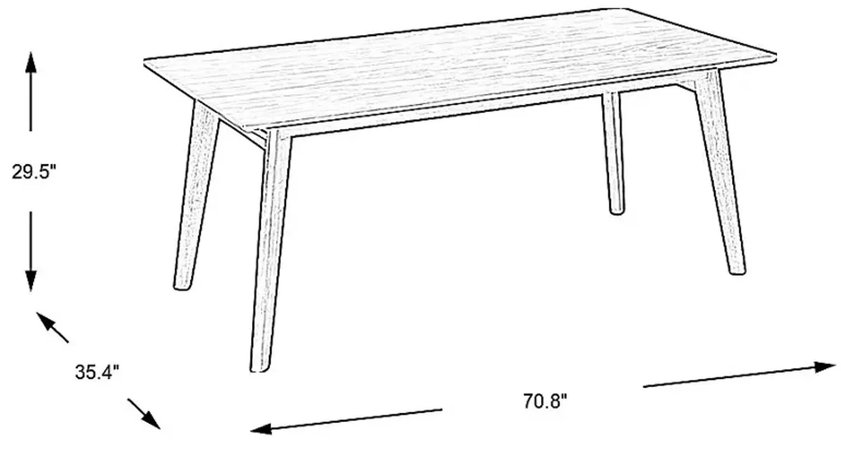 Genaro Brown Rectangle Dining Table