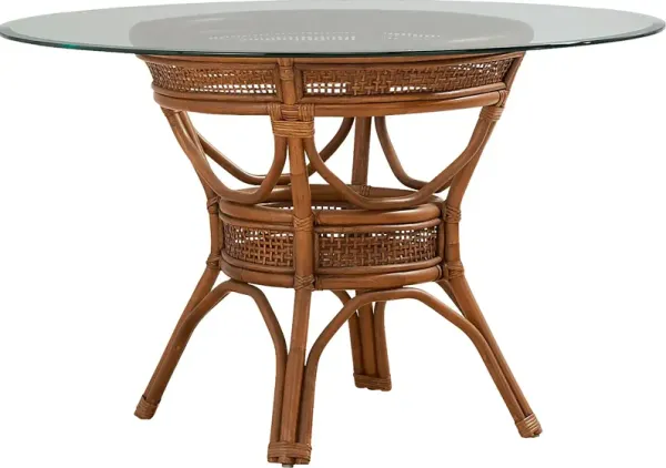 Isla Bay Brown Round Dining Table