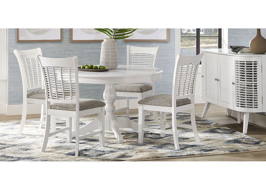 Chesterman White 5 Pc Round Dining Room