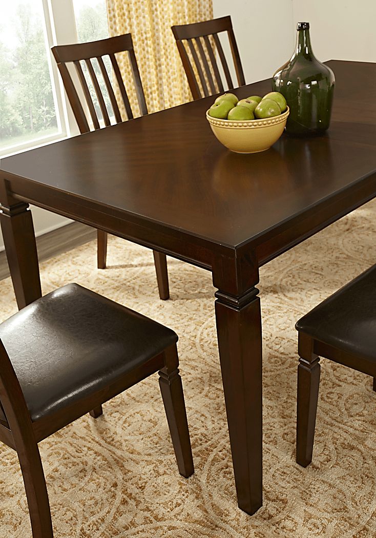 Riverdale Cherry 5 Pc Rectangle Dining Room with XBack Chairs