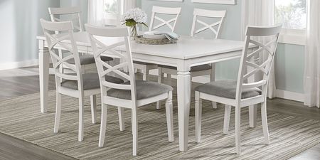 Riverdale White Rectangle Dining Table