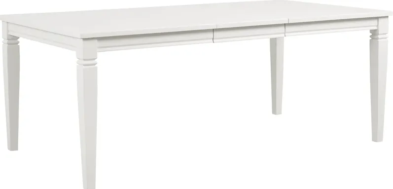 Riverdale White Rectangle Dining Table