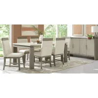 Collins Avenue Washed Wood 5 Pc Rectangle Dining Room