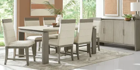 Collins Avenue Washed Wood 5 Pc Rectangle Dining Room