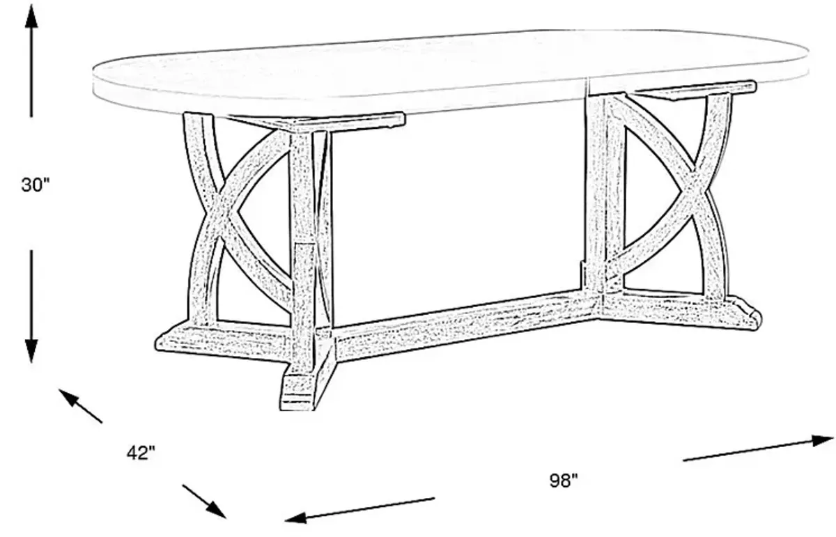 Oakwood Terrace Sand Oval Dining Table