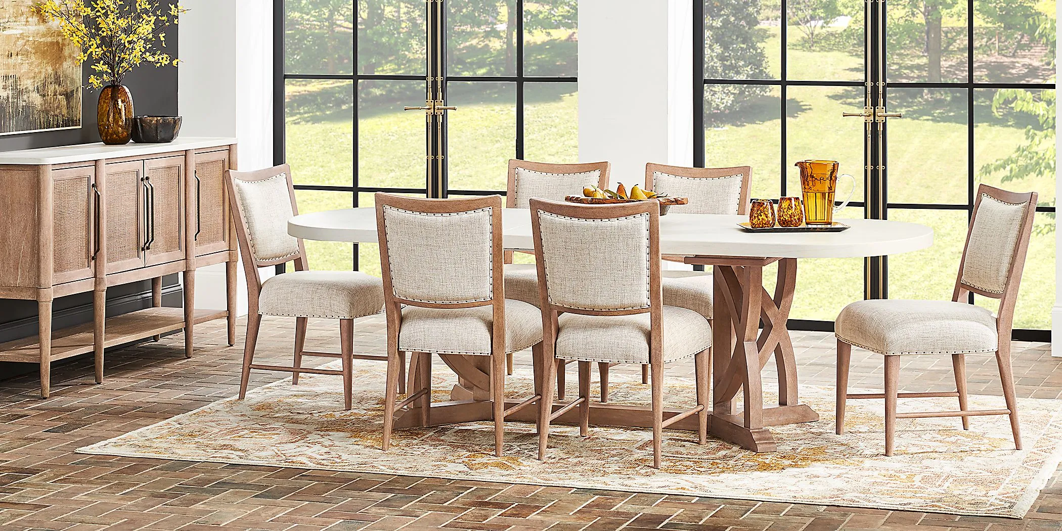 Oakwood Terrace Sand Oval Dining Table