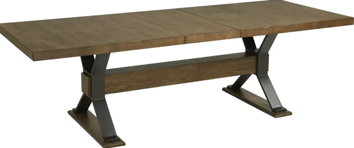 Hazelnut Woods Brown 84-102 in. Dining Table