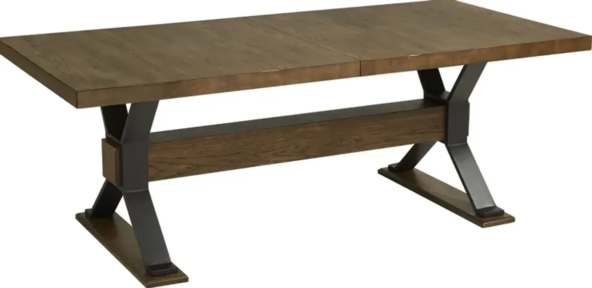 Hazelnut Woods Brown 84-102 in. Dining Table