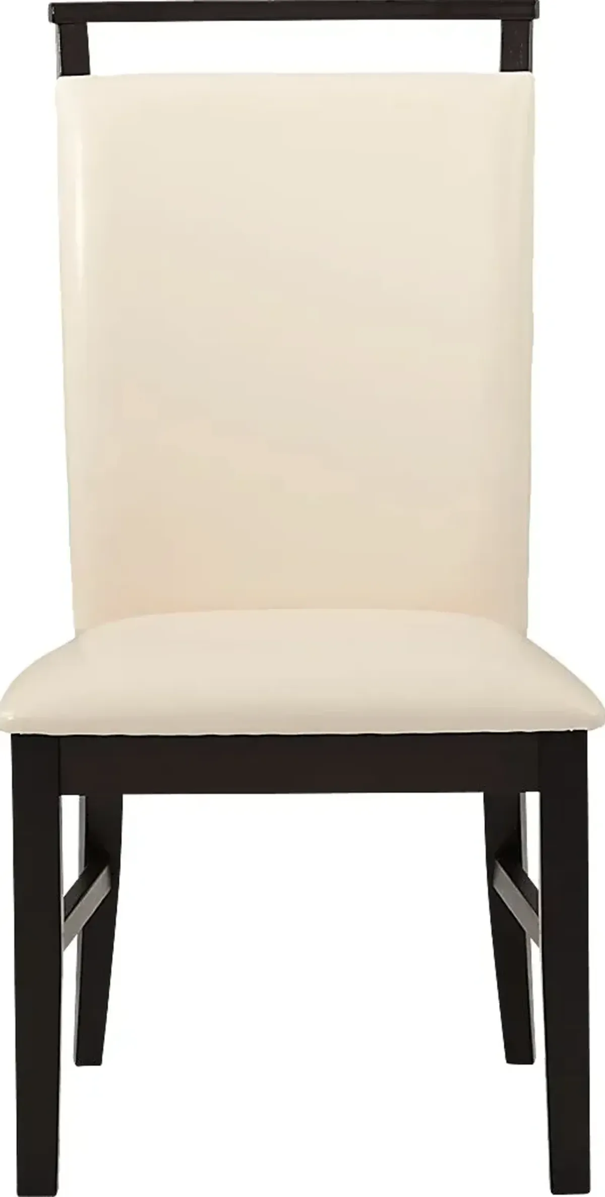 Ciara Espresso 5 Pc 54" Round Dining Set with Cream Chairs