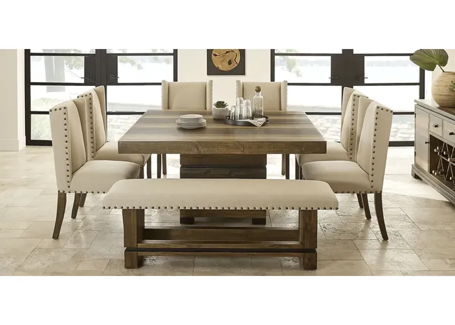 Cindy crawford home westover hills brown square store dining table