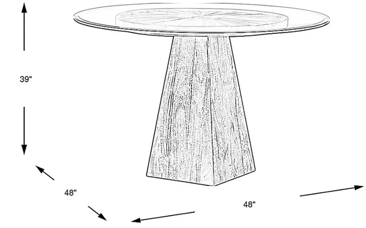 Cedona View Natural Dining Table