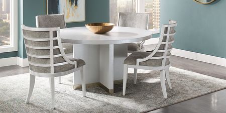 Taylor Trace White Round Dining Table