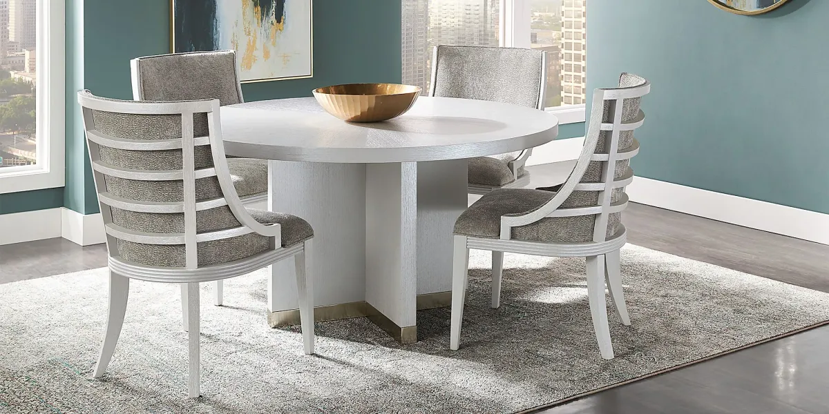 Taylor Trace White 5 Pc Round Dining Room