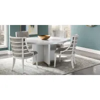 Taylor Trace White 5 Pc Round Dining Room