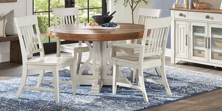 Wicklow Hills White 5 Pc Round Dining Room