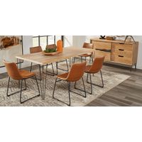 Palm Grove Brown 5 Pc Rectangle Dining Room with Brown Chairs