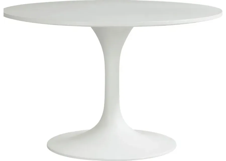 Kaarina White Round Dining Table