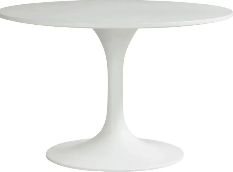 Kaarina White Round Dining Table