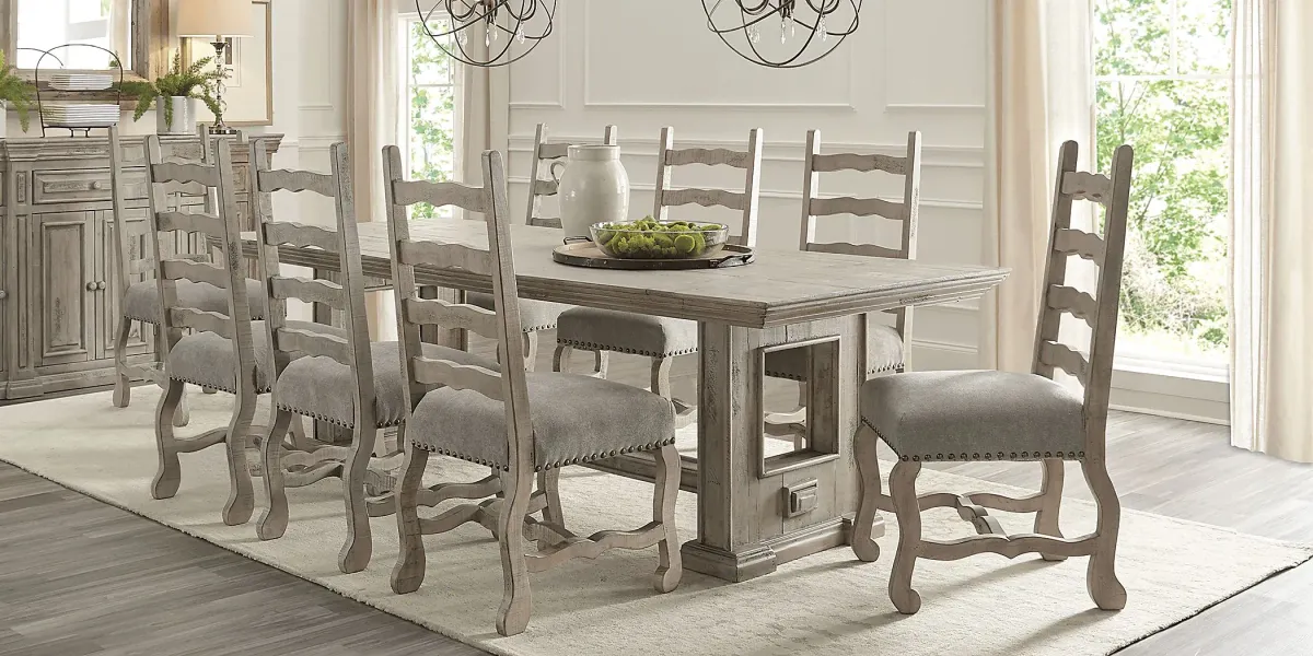 Pine Manor Gray 102 in. Dining Table