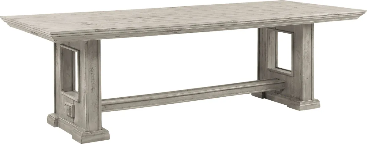 Pine Manor Gray 102 in. Dining Table