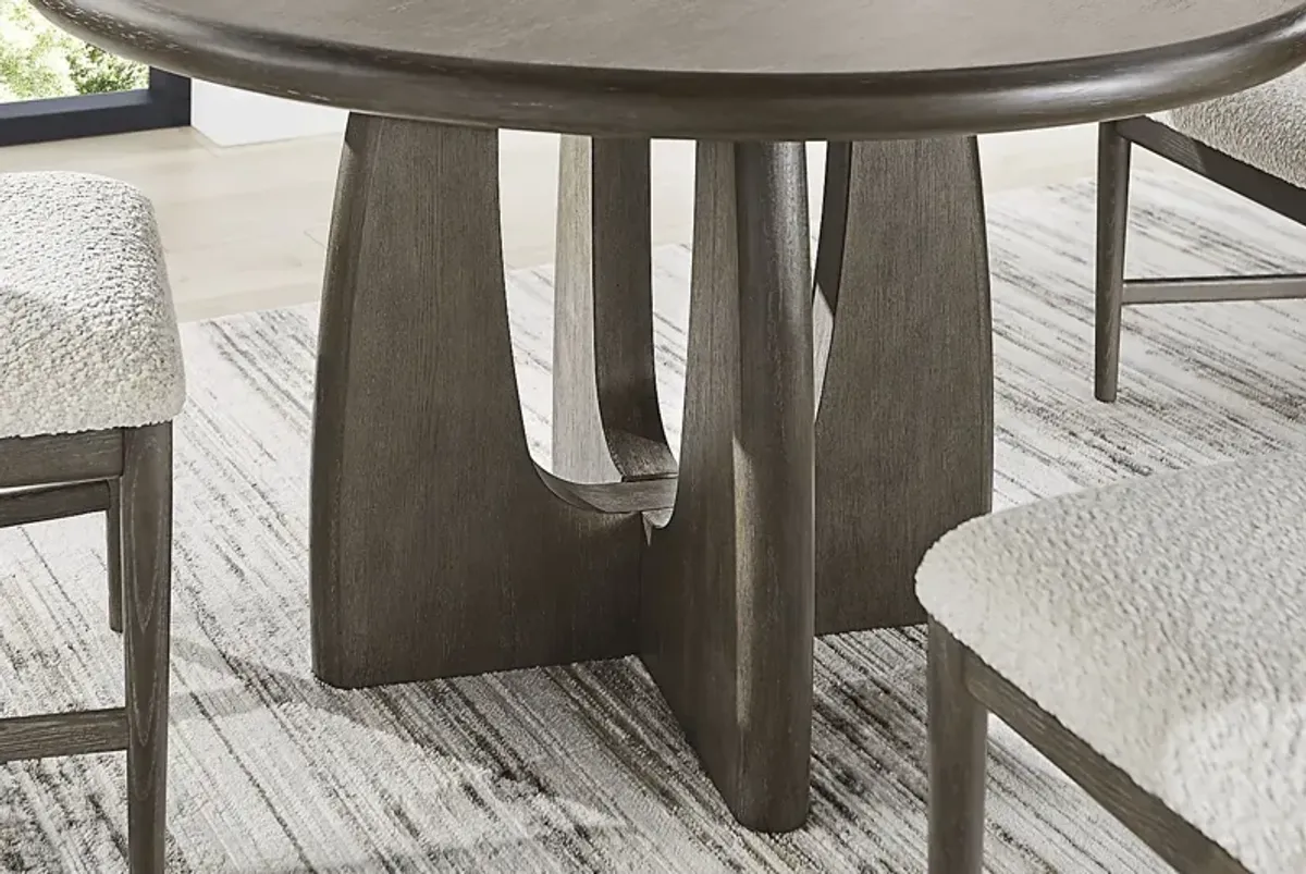 Moreno Brown Round Dining Table