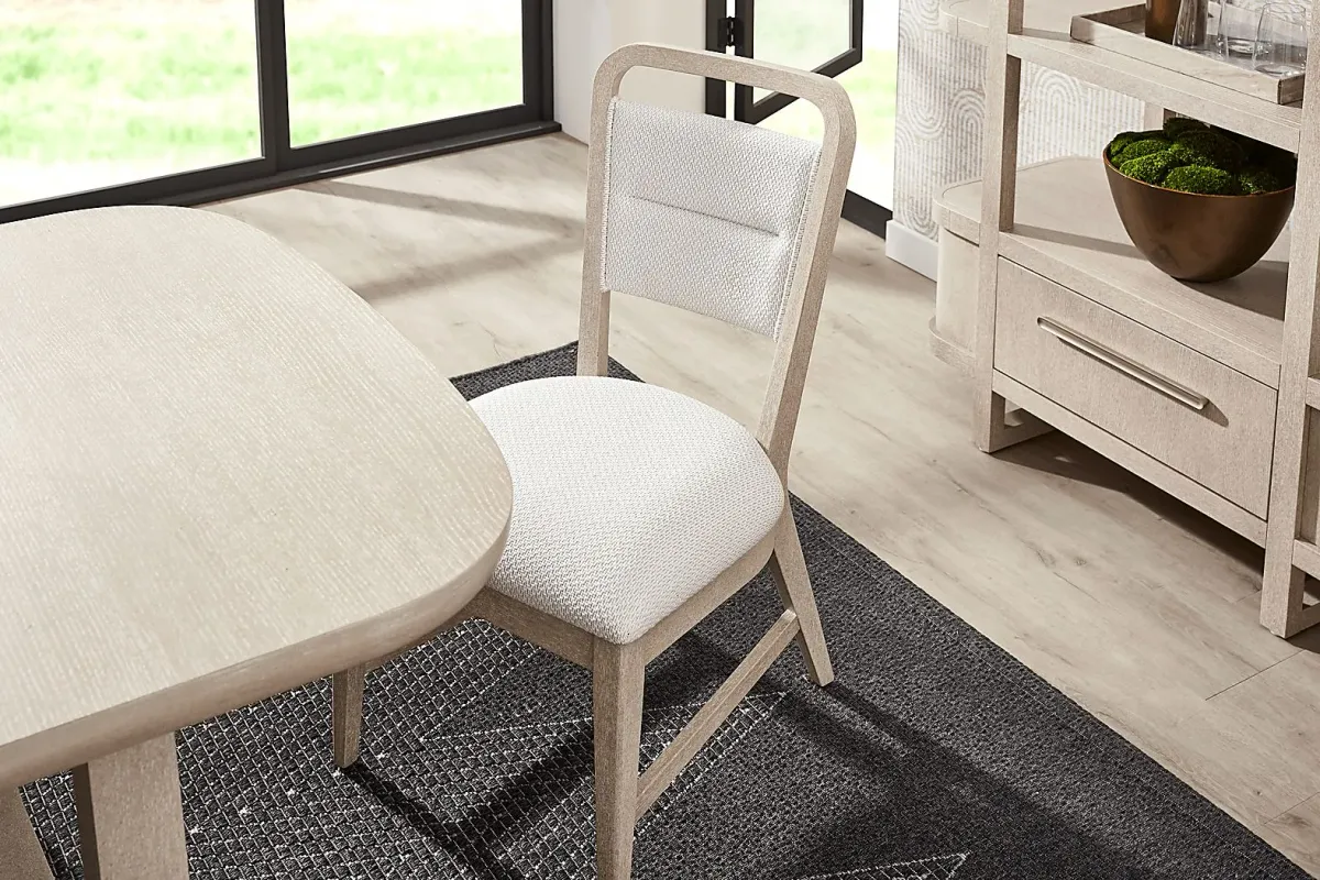 Canyon Light Gray 5 Pc Round Dining Room with Upholstered Chairs