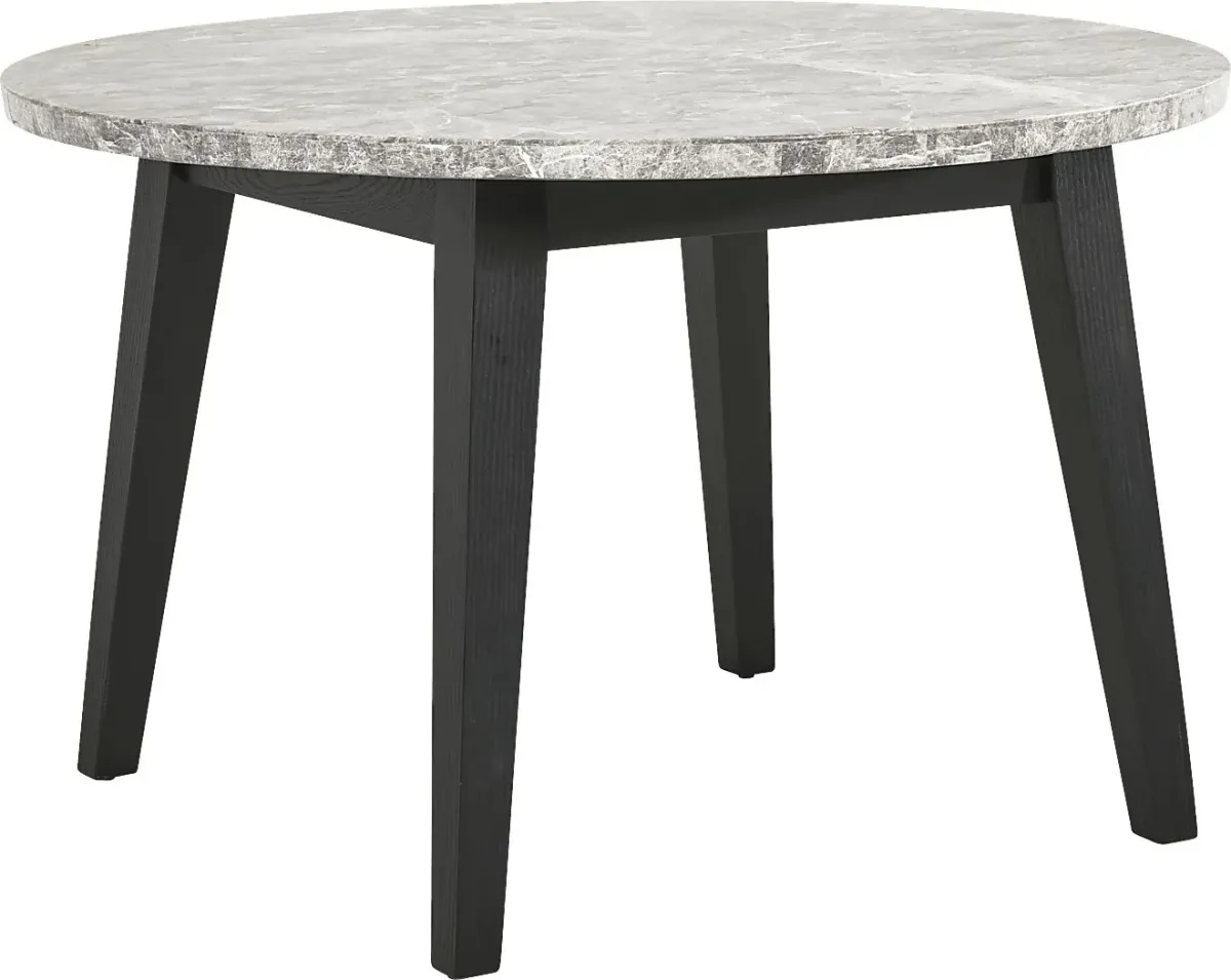 Viola Black Round Marble Top Dining Table