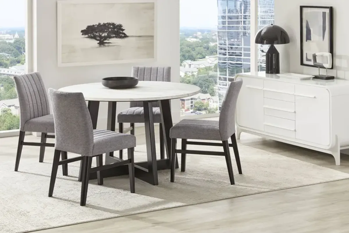 Jarvis White 2 Pc Round Dining Table